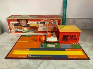 Vintage 1973 Mattel Preschool Talkin' Tracks Fire Station  - Picture 1 of 9