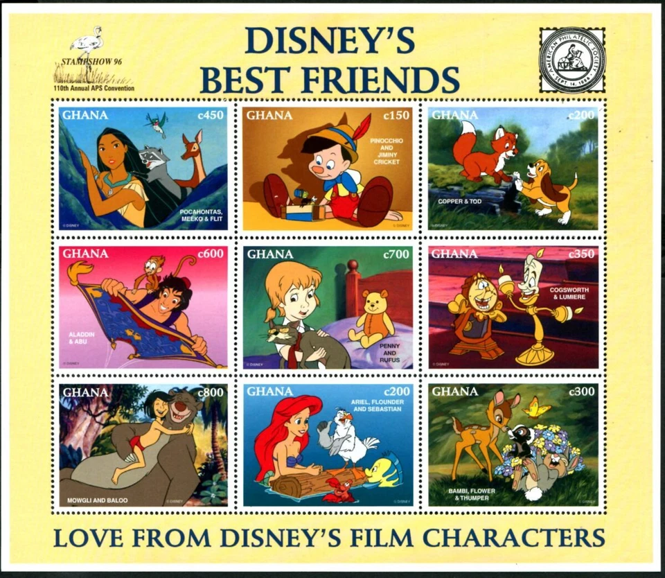 DISNEY - GHANA - 1996 'MICKEY'S BEST FRIENDS' Sheetlet MNH [E6010] - Image 1 of 1