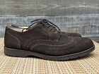 Brooks Brothers Brown Suede Leather Wingtip Oxfords Mens Shoes 11.5 D