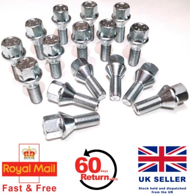 BMW 3 Series Coupe: 330d. 330i. E46 346C 99 - 06 Car wheel bolts set of 16 - Image 1 of 3
