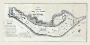 1833 Karte von Sanybel Island Lee County Florida - Bild 1 von 4