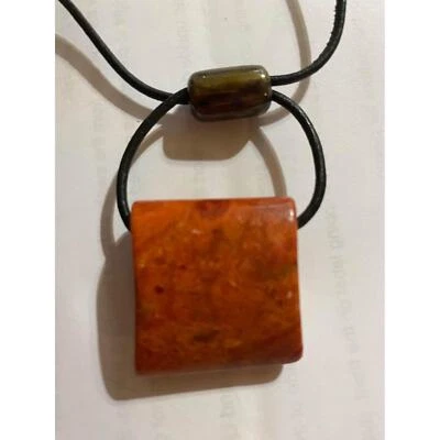 collar silpada con coral y cuero y broche y abalorio de plata 925 Foto 1 de 4