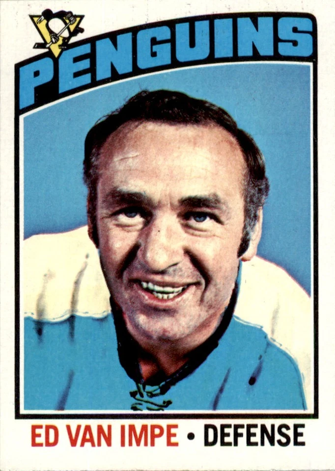1976 Topps #157 Ed Van Impe Pittsburgh Penguins EX - Image 1 of 2