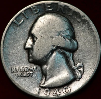 1940-S San Francisco Mint Silver Washington Quarter - Image 1 of 2