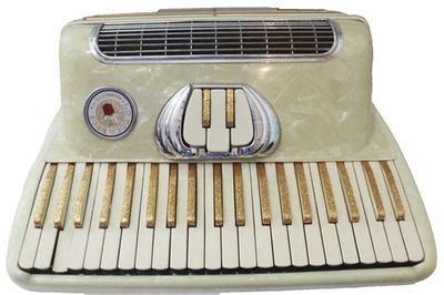 ВИНТАЖНАЯ КОНСОЛЬ LO DUCA BROS MILWAUKEE WIS PETITE ЗОЛОТОЙ ПЕРЛАМУТРОВЫЙ АККОРДЕОН - Изображение 1 из 4