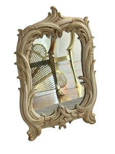 1940s Wood Hollywood Regency Gilt Foliate Leaves Wall Mirror Serge Roche - Picture 1 of 9