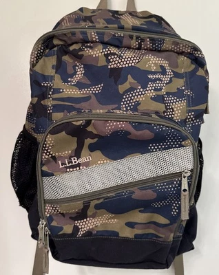 Mochila L.L.Bean Deluxe Book Pack Camuflada Tira Reflectante Gran Capacidad 4 Cremallera Foto 1 de 4