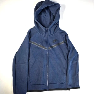 Nike Tech Fleece Hoodie mit durchgehendem Reißverschluss marineblau – Junior Jungen Größe 7-8 Jahre – sehr guter Zustand - Bild 1 von 5