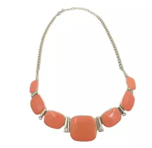 Collana dichiarazione strass bavaglino rosa glamour fantasia formale gioielli classici - Foto 1 di 5