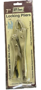 Ivy Classic 18097 7" Curved Jaw Locking Pliers with Wire Cutter NOS Hand Tool - Picture 1 of 1