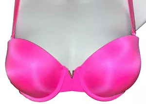 Victoria’s Secret Versatile Multiway Pushup Strapless T-Shirt Bra Hot Pink 34C - Picture 1 of 9