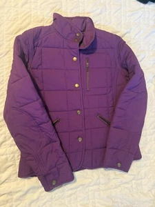 Ralph Lauren Women's size M Purple Quilted Barn Coat Zip Classic Jacket - Picture 1 of 5