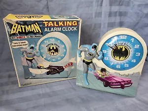 Working 1974 Batman & Robin Janex Talking Alarm Clock W/box.  Jumpin Jehosephat! - Picture 1 of 10