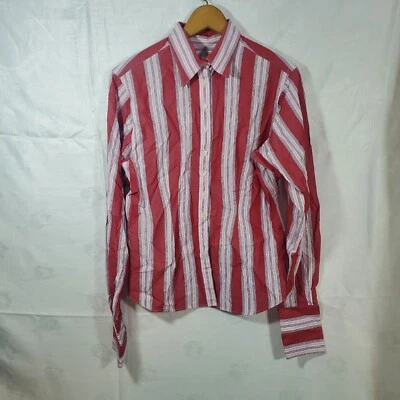 Thomas розовый Jermyn улицы в полоску кнопка длинным рукавом рубашка sz 12 - Изображение 1 из 4