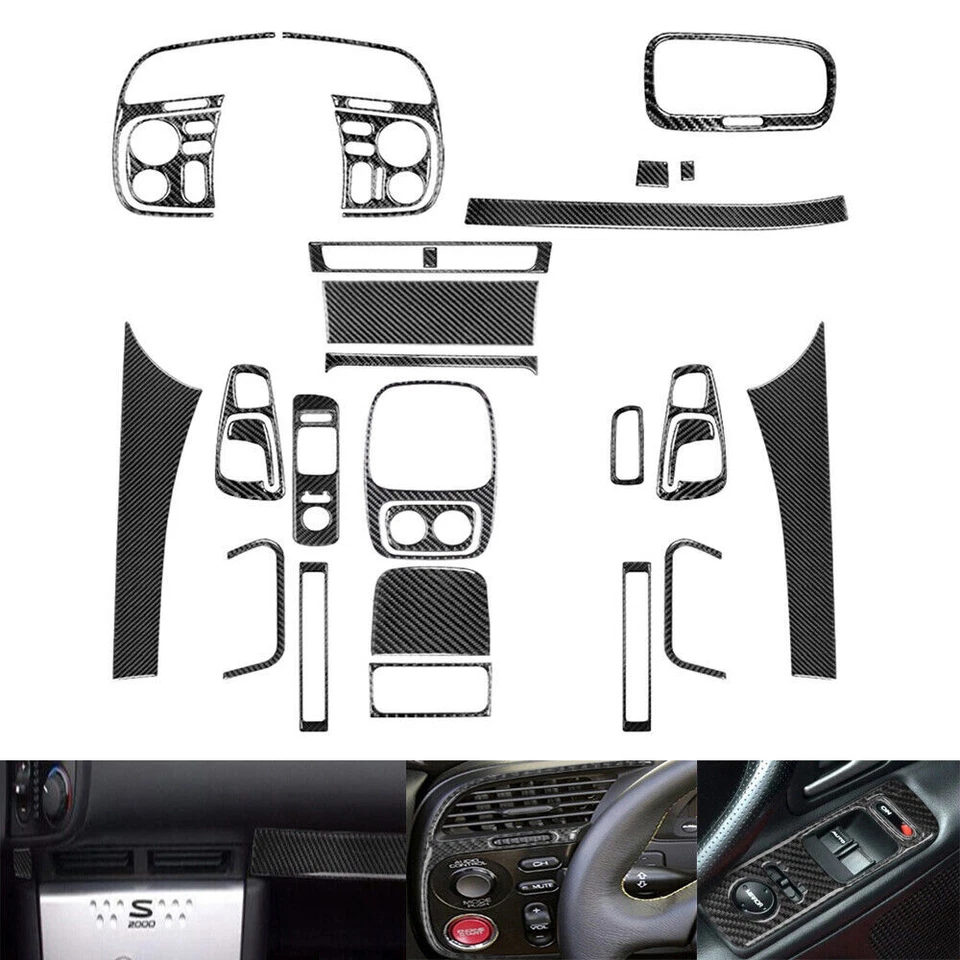 29Pcs Carbon Fiber Full Interior Set Kit Cover Trim For Honda S2000 2000-2003 - Изображение 1 из 4