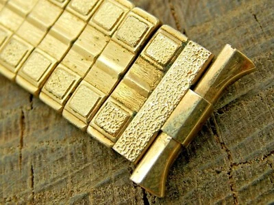 Pulsera Baldwin vintage de 16 mm-19 mm con correa de reloj de expansión llena de oro usada Foto 1 de 3