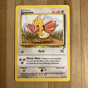 Spearow 92/130 Common Base Set 2 Pokemon VLP 2000 Vintage WOTC - Picture 1 of 2