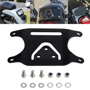Soporte de montaje de 3 pernos para matrícula de motocicleta de 4" x 7" para Harley FXDC FLST FXRST - Imagen 1 de 9