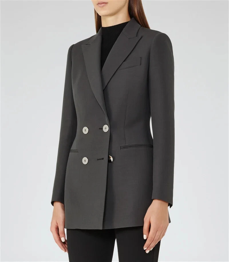 Reiss Womens Blazer Jacket Double Breasted Cameo Size 8 or 12 Uk NEW RRP £298 - Image 1 of 4