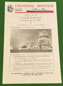 Brochure Paquebot FRANCE - Programme journée du 18 mai 1974 - Croisière Ibérique - Picture 1 of 3