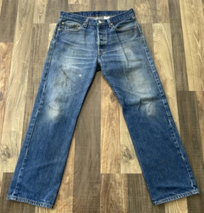 Levi's 501 XX Blue Jeans Men Actual Size W33 L29.5  STAINS - Picture 1 of 20