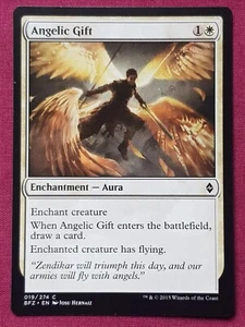Magic The Gathering BATTLE FOR ZENDIKAR ANGELIC GIFT white card MTG - Picture 1 of 2