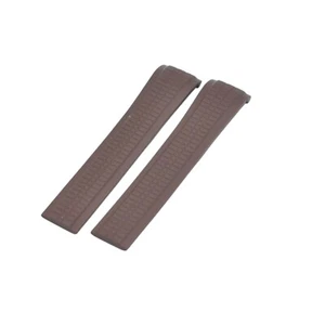 21 mm Braun Kautschuk Uhrenarmband für Patek Philippe Aquanaut 5968G Metallstift - Bild 1 von 6