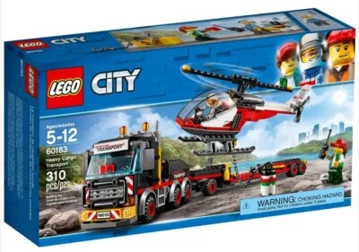 LEGO CITY *HEAVY CARGO TRANSPORT* SET 60183 *NEW SEALED* HELICOPTER, SEMI TRUCK - Image 1 of 4