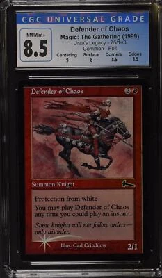 DEFENDER OF CHAOS Urza's Legacy Foil C CGC 8.5 MTG [Nostalgium] - Image 1 of 2