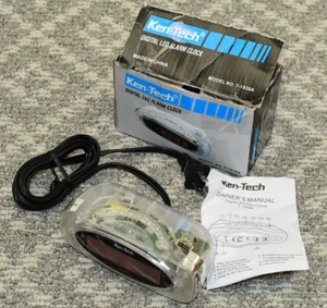 Ken-Tech Digital Alarm Clock - T-1939A Clear Plastic Institutional Inmate w/ BOX - Picture 1 of 10