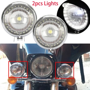 2x FARO BALA GRANDE CROMADO MOTO PARA HAR-LEY CHOPPER TOURING PERSONALIZADO - Imagen 1 de 12