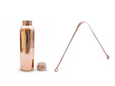 100% Pure Copper Water Bottle For Yoga Ayurveda Health Benefits 950 Ml