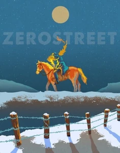 No Country For Old Men Paper Art Print Cormac McCarthy Illustration Horse - Picture 1 of 1