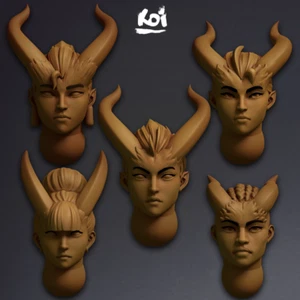 Demonkin - Miniature Heads 32mm Bits Sisters of Battle Sigmar 40k Slaanesh Demon - Picture 1 of 1