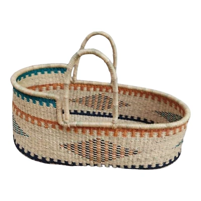 Berço Moses portátil, cesta de bebê, cama de bebê com colchão, cama de bebê tecida - Imagem 1 de 3