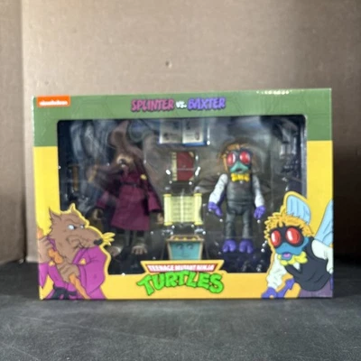 SPLINTER BAXTER TMNT NECA PAQUETE DE DOS FIGURAS DE ACCIÓN DE DIBUJOS ANIMADOS TORTUGAS NUEVAS Foto 1 de 4