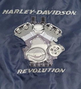 Harley Davidson Vintage Revolution Embroidered Bomber Jacket Mens Size XL - Picture 1 of 10