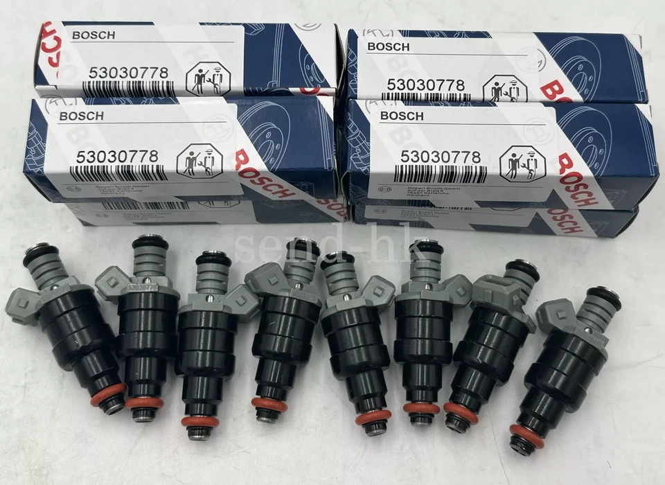 8X Inyectores de combustible Bosch 53030778 para Dodge Ram 1500 5,2 L 5,9 L V8 actualización 1996-99 Foto 1 de 4