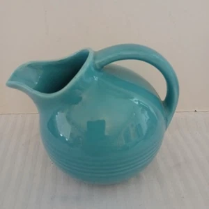 Vtg Homer Laughlin Fiestaware Fiesta Harlequin Turquoise Ball Jug Tea Creamer - Picture 1 of 8