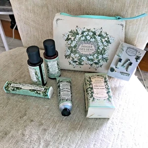 PANIER DES SENS NWT 6 PIECE TRAVEL JASMINE SET FLORAL ELIXER incl FULL BAR SOAP - Picture 1 of 7