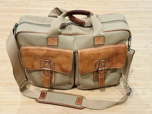 Hartmann Ziptop Canvas und Leder Aktentasche Hudson Collection hellbraun und braun - Bild 1 von 19