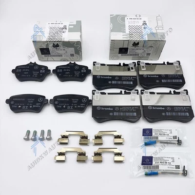 OEM Front&Rear Brake Pad Sets w/Sensors For 14-17 Mercedes S450 S550 S550e S560 Foto 1 de 4