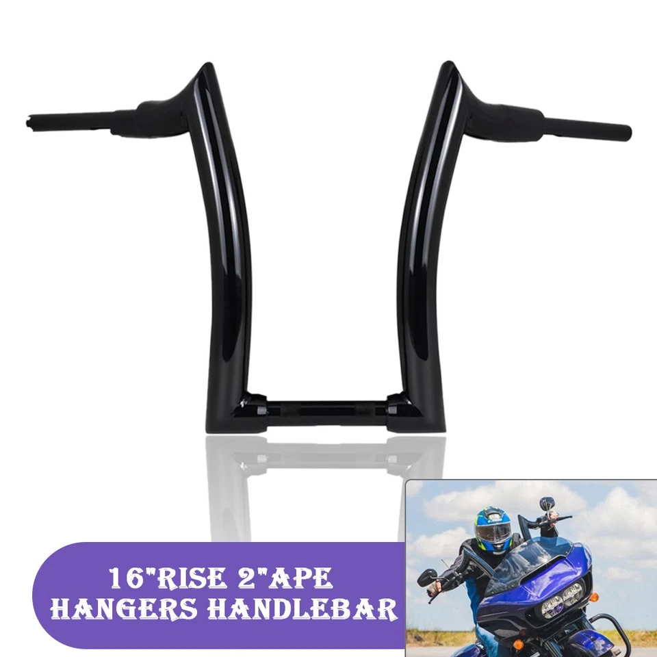 16'' Rise 2" Ape Hanger Handlebar New For Yamaha Virago XV125 XV250 Route66 Foto 1 de 4