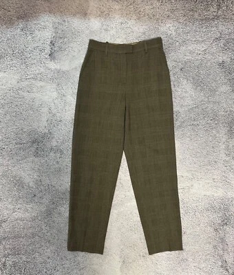 Armani Collezioni Women’s Pants Wool Viscose Plaid Italy Beige Size Italy44 - Image 1 of 4