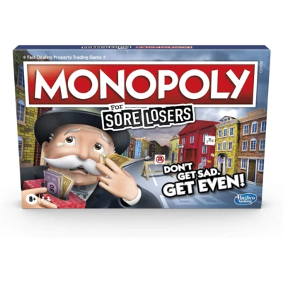 Hasbro Monopoly E9972 for SORE LOSERS (Box damaged) - Image 1 of 3