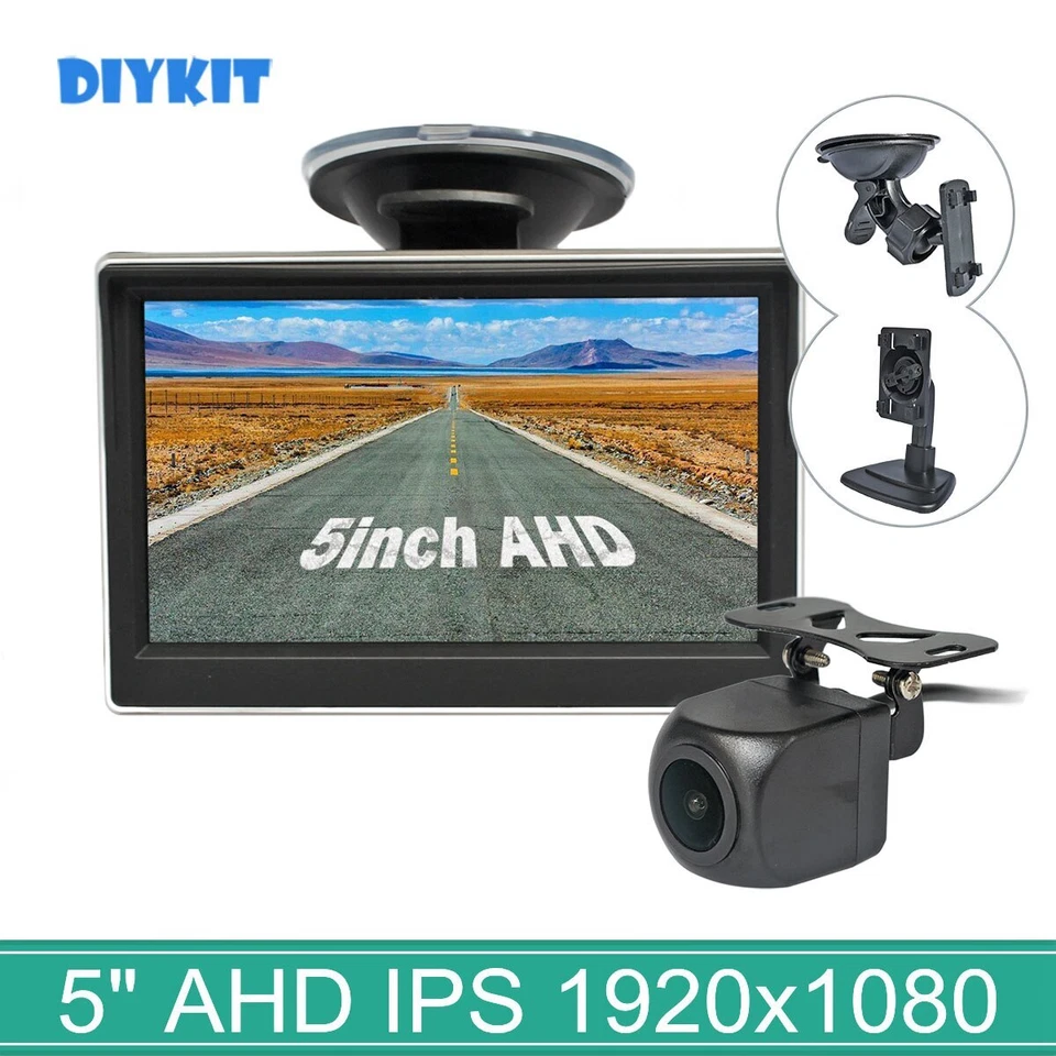 5" AHD IPS Car Monitor 1920x1080P HD 170 Degree Starlight Night Vision Backup - Image 1 of 4