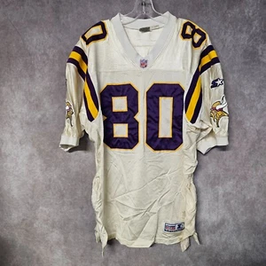 Vintage 90s Starter Authentic Minnesota Vikings Cris Carter 80 Jersey 48 L Sewn - Picture 1 of 10