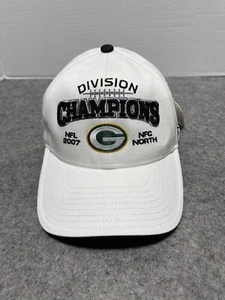 2007 NFC North Green Bay Packers White NEW Division Champions CLEANED Hat Reebok - Picture 1 of 12