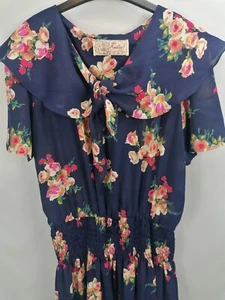 Radley Maxi style dress size 16 blue dress special occasion 1980s - Picture 1 of 14