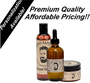 Grooming Kit. Includes: 4 oz Beard Oil, 4 oz Beard Balm, 4 oz Beard Wash - Picture 1 of 4